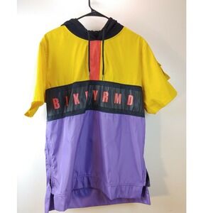 Colorblock Hoodie Short Sleeve Pullover Anorak Jacket XL‎ BLK PYRAMID Streetwear